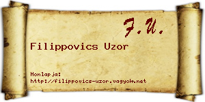 Filippovics Uzor névjegykártya